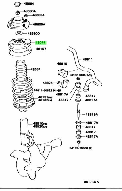 Toyota 48044 32030