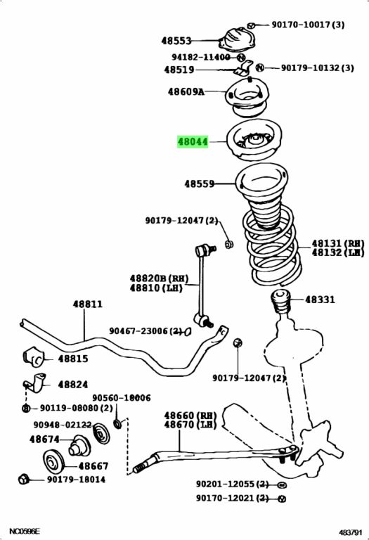 Toyota 48044 32030