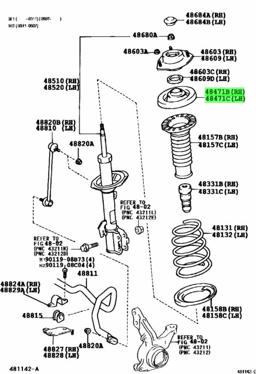 Toyota 48044 32030