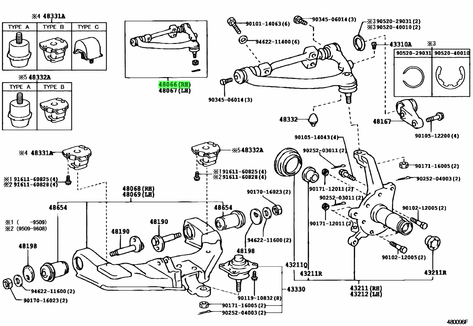 Toyota48066-29075(4806629075)