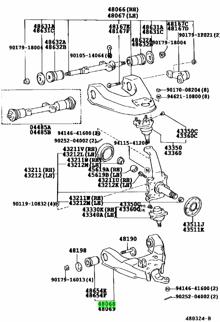 Buy Genuine Toyota 4806835050 48068 35050 Arm Sub Assy Front