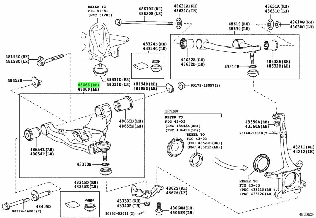 4806860040 рычаг toyota