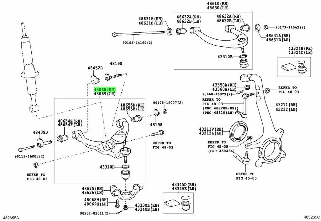 4806860040 рычаг toyota