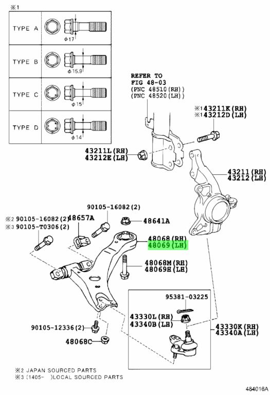 Toyota 48069 33070