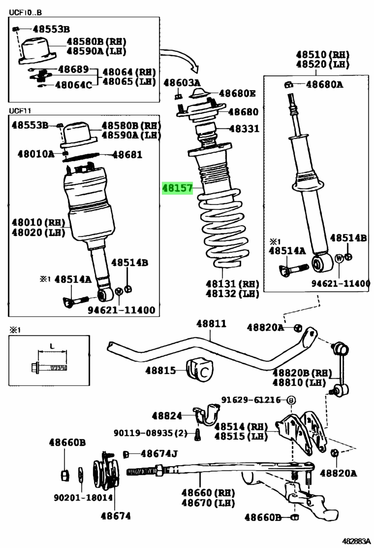 Buy Genuine Toyota 4815750010 (48157-50010) Insulator, Front Coil ...