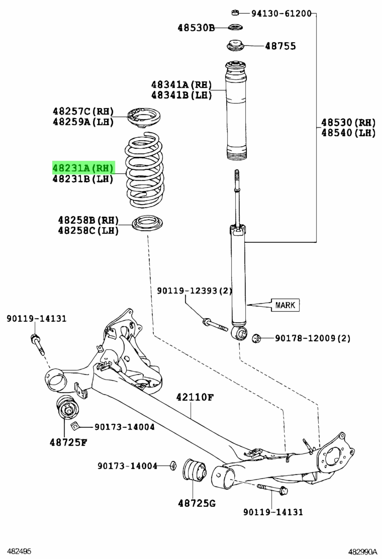 Toyota48231-47120(4823147120)