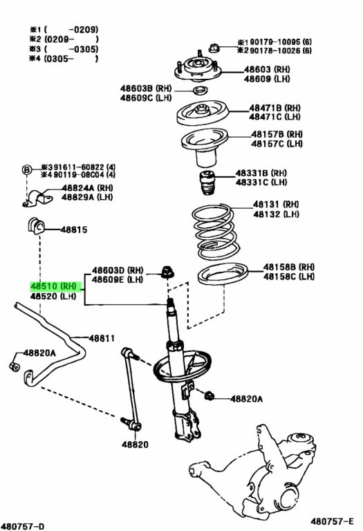 Toyota 48510 09b40