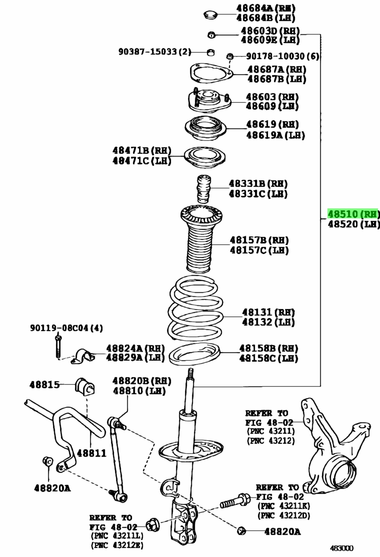 Toyota48510-69605(4851069605)