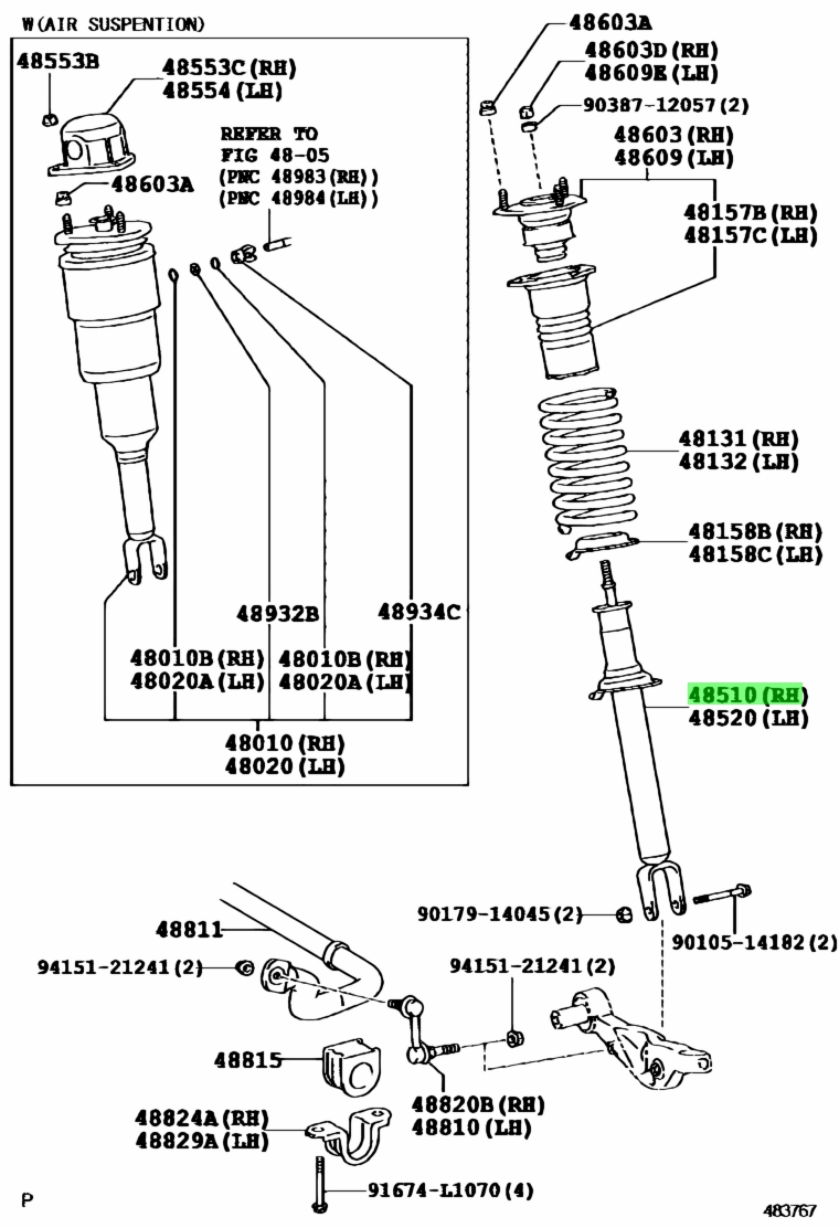 Buy Genuine Toyota 4851080682 (48510-80682) Absorber Assy, Shock, Front ...