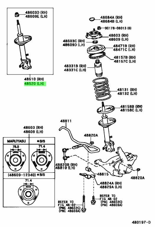 Toyota 4852019145 - Амортизатор