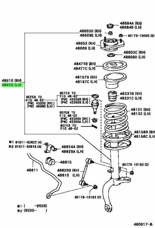 TOYOTA 48520-29086 Shock Absorber Assembly 