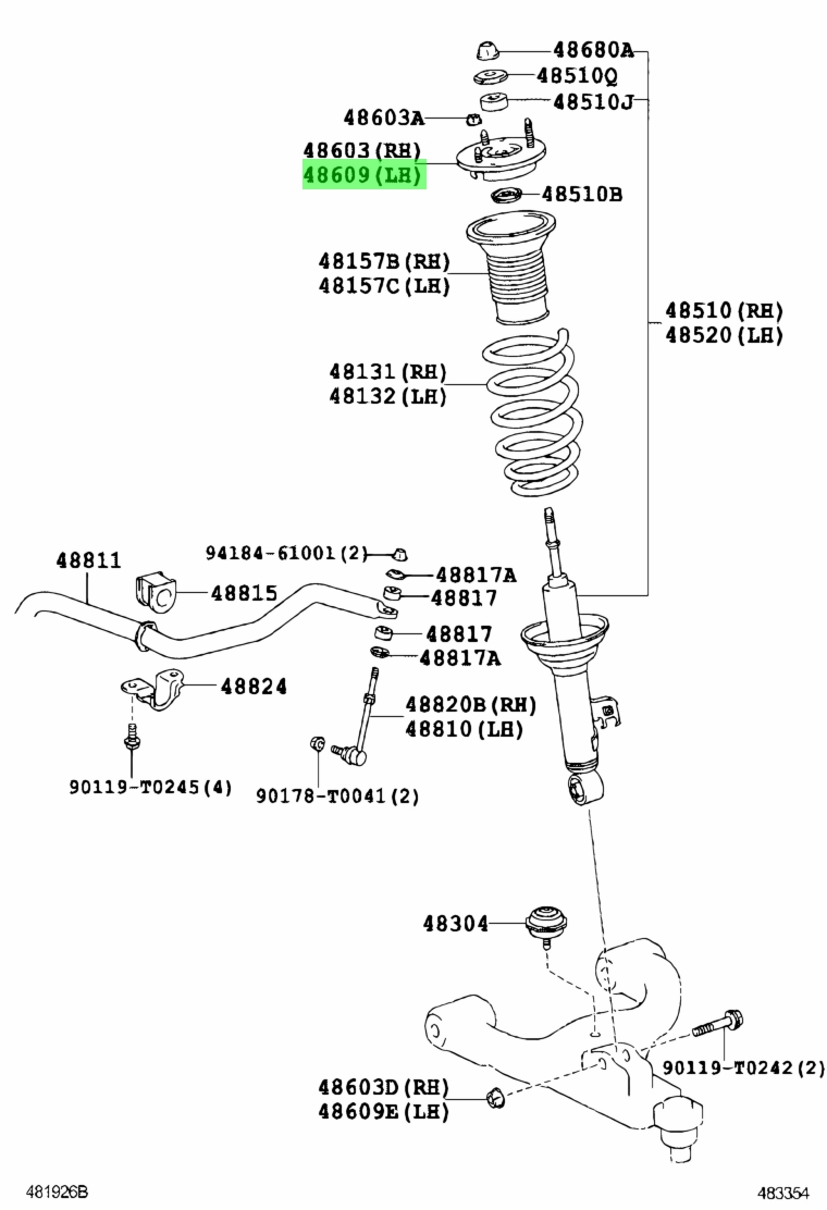 Buy Genuine Toyota K K Support Sub Assy Front Suspension Prices Fast