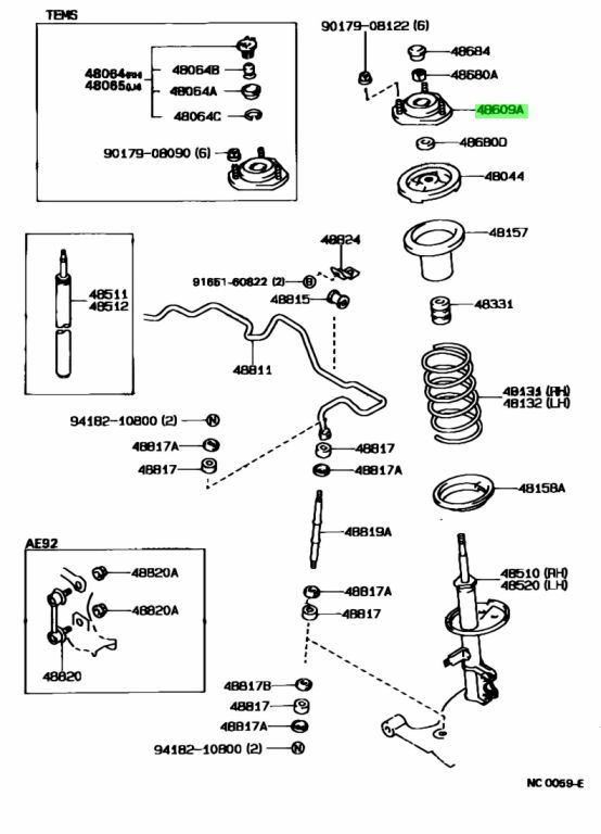 Toyota 48609 13010