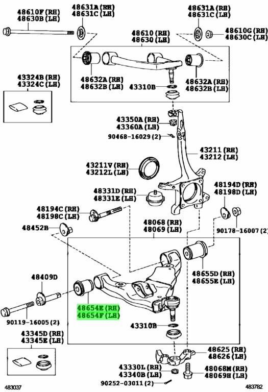 Toyota 4865460050 сайлентблок