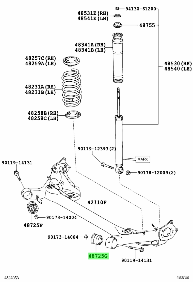 Toyota 48725 12580