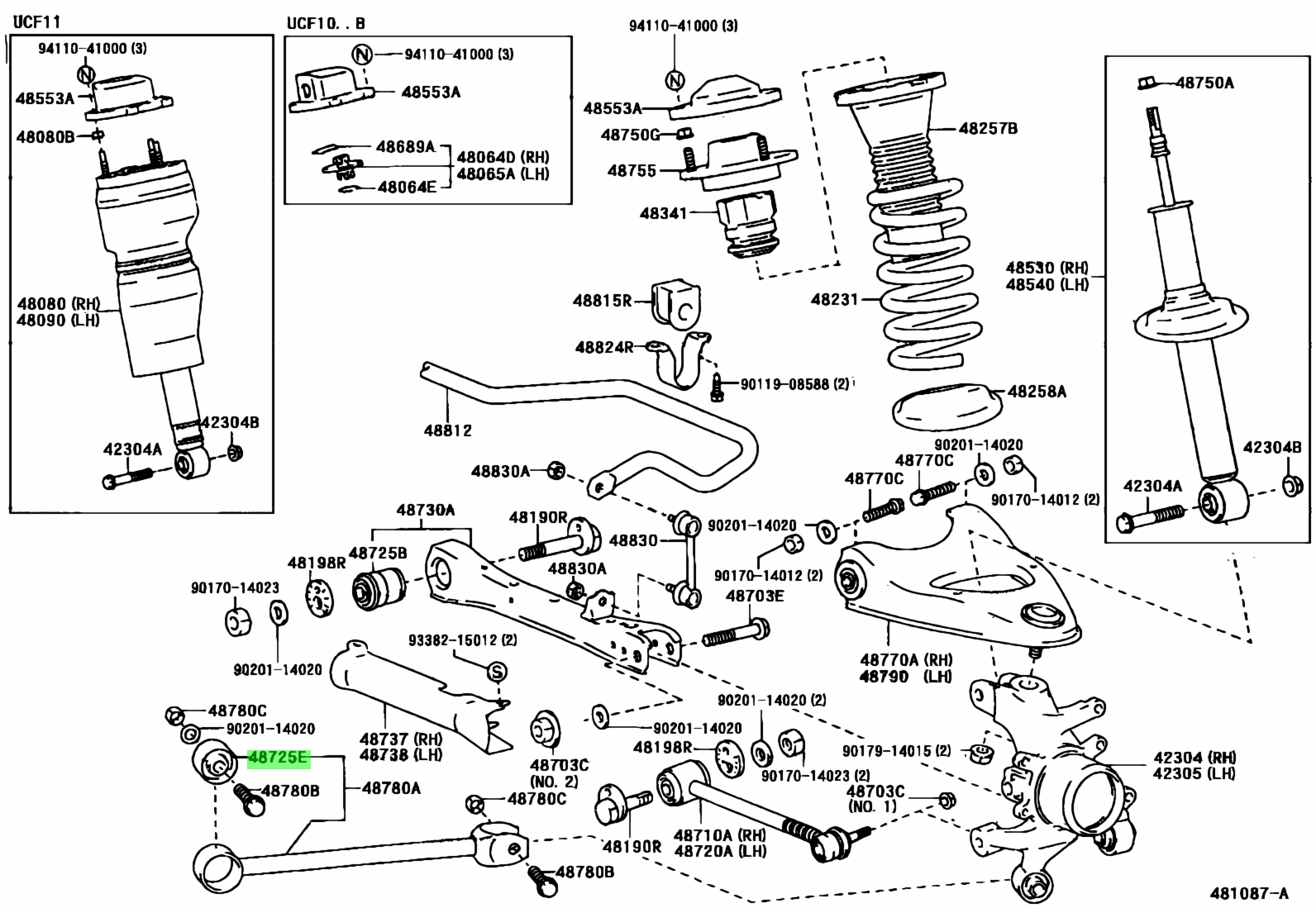 Buy Genuine Toyota 4872522110 (48725-22110) Bush. Prices, fast shipping ...