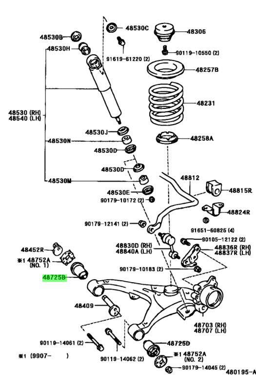 Toyota 48725 12580