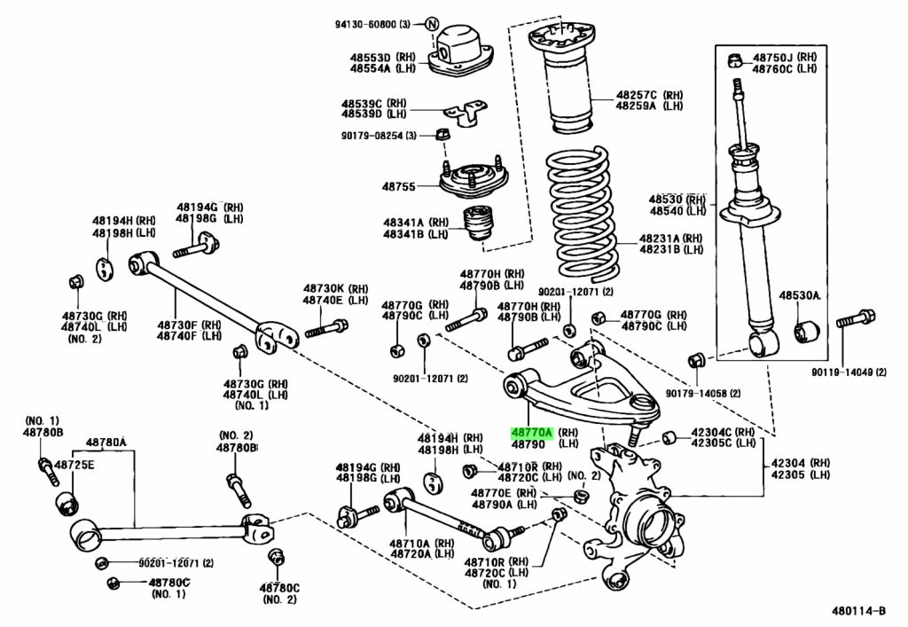 Buy Genuine Toyota 4877022050 (48770-22050) Arm Assy, Upper Control ...