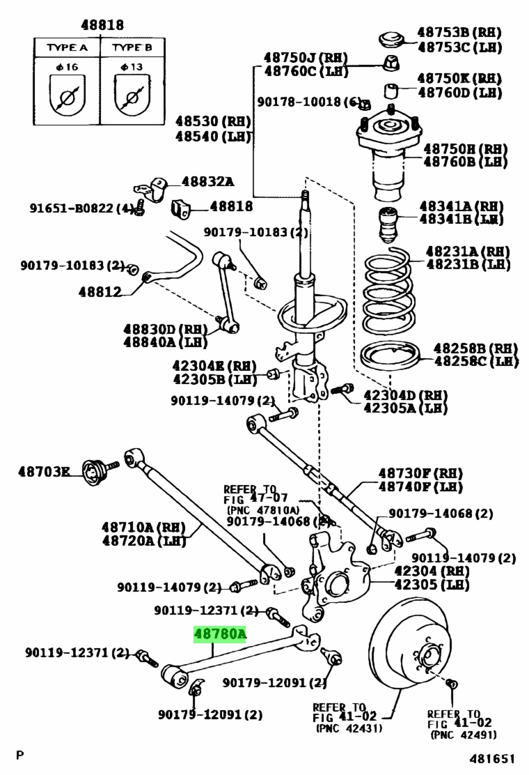 Buy Genuine Toyota 4878048040 (48780-48040) Rod Assy, Strut, Rear ...