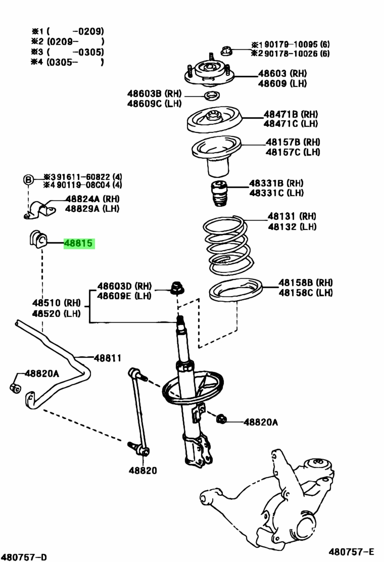 Buy Genuine Toyota 4881520280 (48815-20280) Bush, Front Stabilizer Bar 