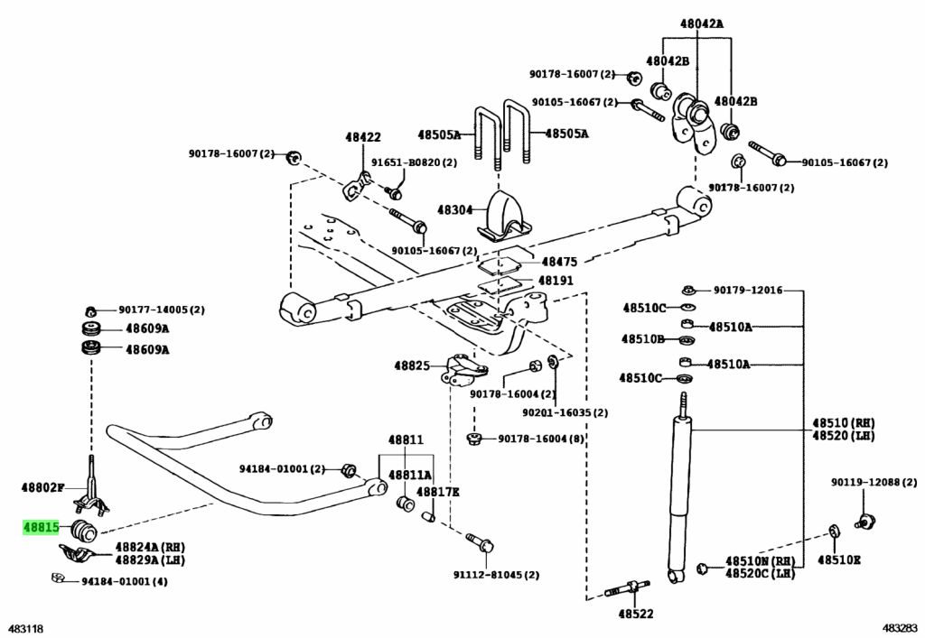 Buy Genuine Toyota 4881537080 (48815-37080) Bush, Front Stabilizer Bar 