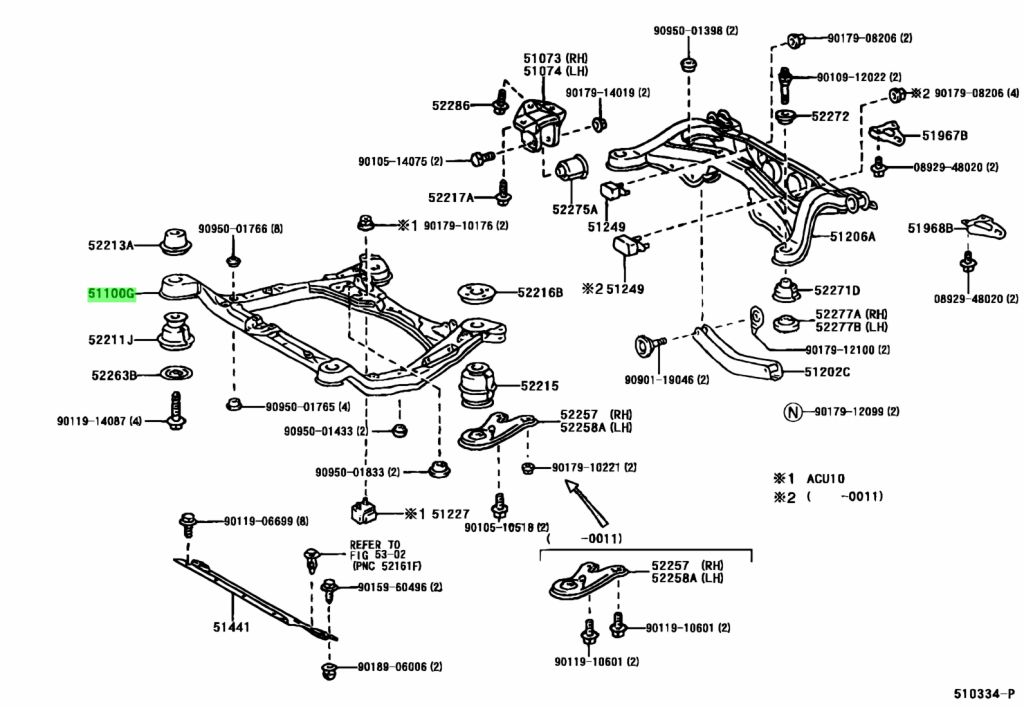 Buy Genuine Toyota 5110048020 51100 48020 Frame Assy Front For Toyota Harrier Prices Fast