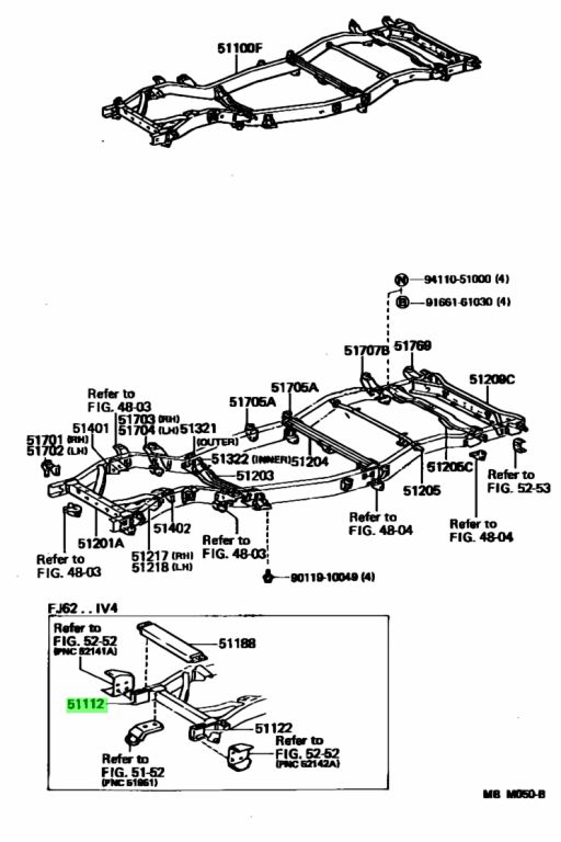 Buy Genuine Toyota 5111290A01 (51112-90A01) Extension, Side Rail, Rh ...