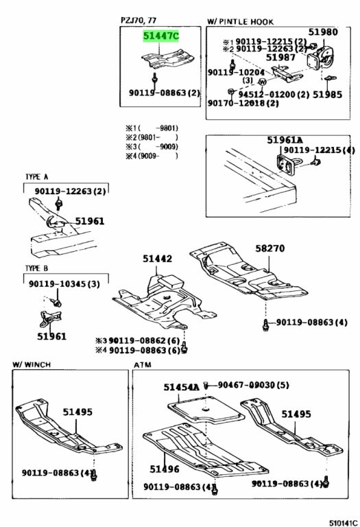 Buy Genuine Toyota 5144760031 (51447-60031) Protector, Transfer Case ...