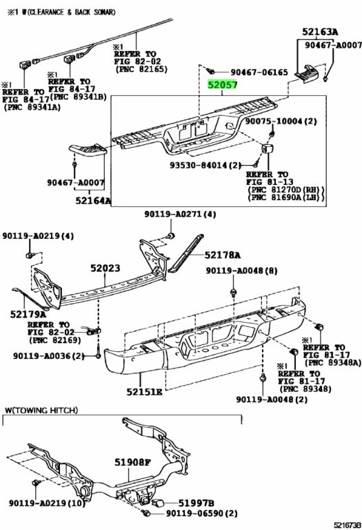 Buy Genuine Toyota C C Pad Sub Assy Rear Bumper