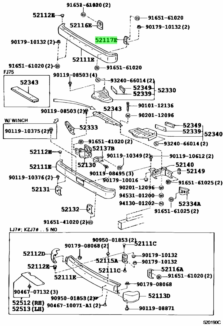 Buy Genuine Toyota 5211760010 (52117-60010) Bracket Sub-Assy, Front ...