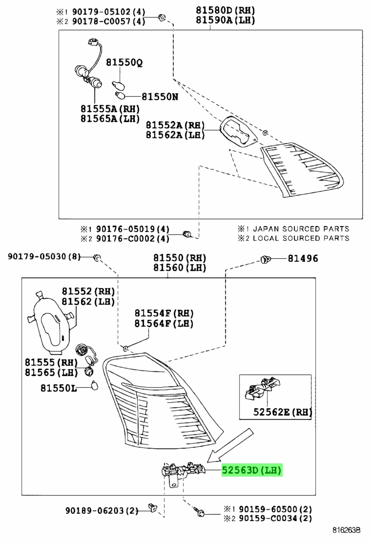 Buy Genuine Toyota 525630N030 (52563-0N030) Retainer, Rear Bumper ...