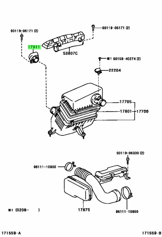 Buy Genuine Toyota 5281060010 (52810-60010) Duct, Cool Air Intake, No.1 ...