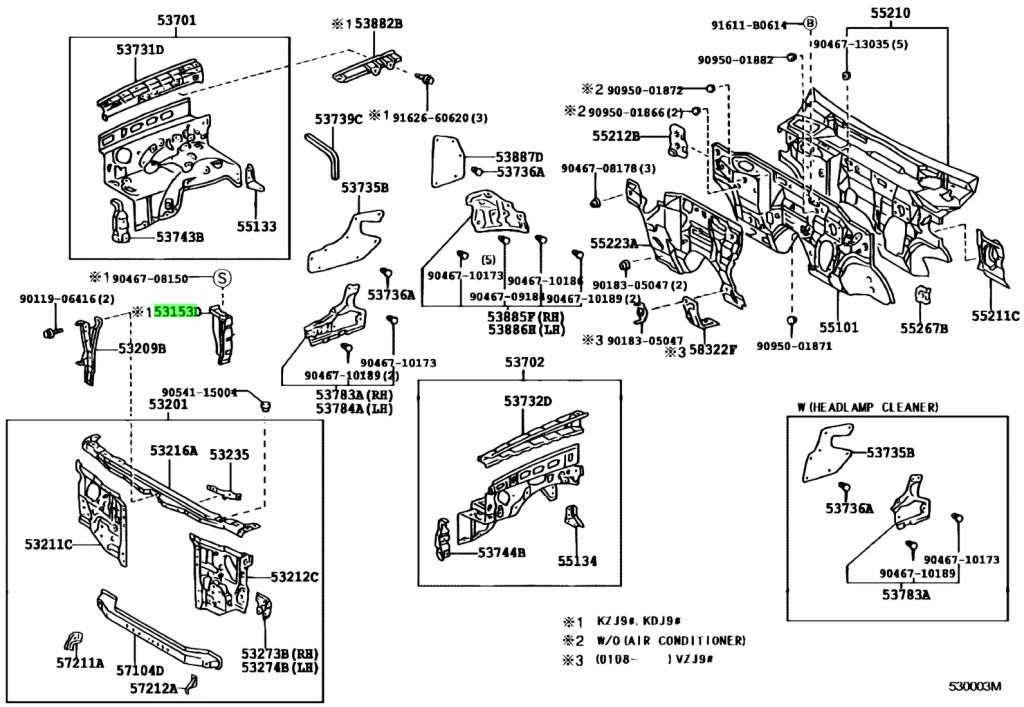 Buy Genuine Toyota 5315360020 (53153-60020) Guide, Radiator Grille
