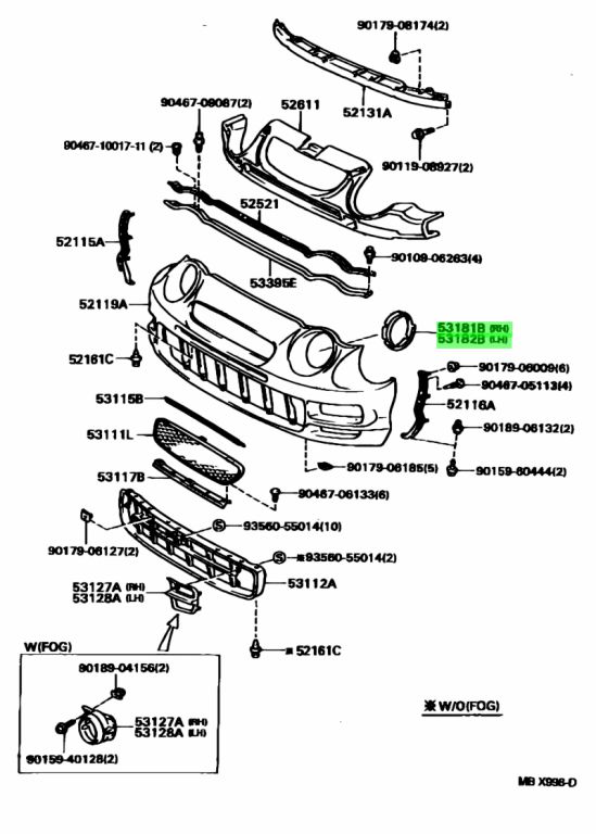 Buy Genuine Toyota 5318220030 (53182-20030) Seal, Headlamp Cover