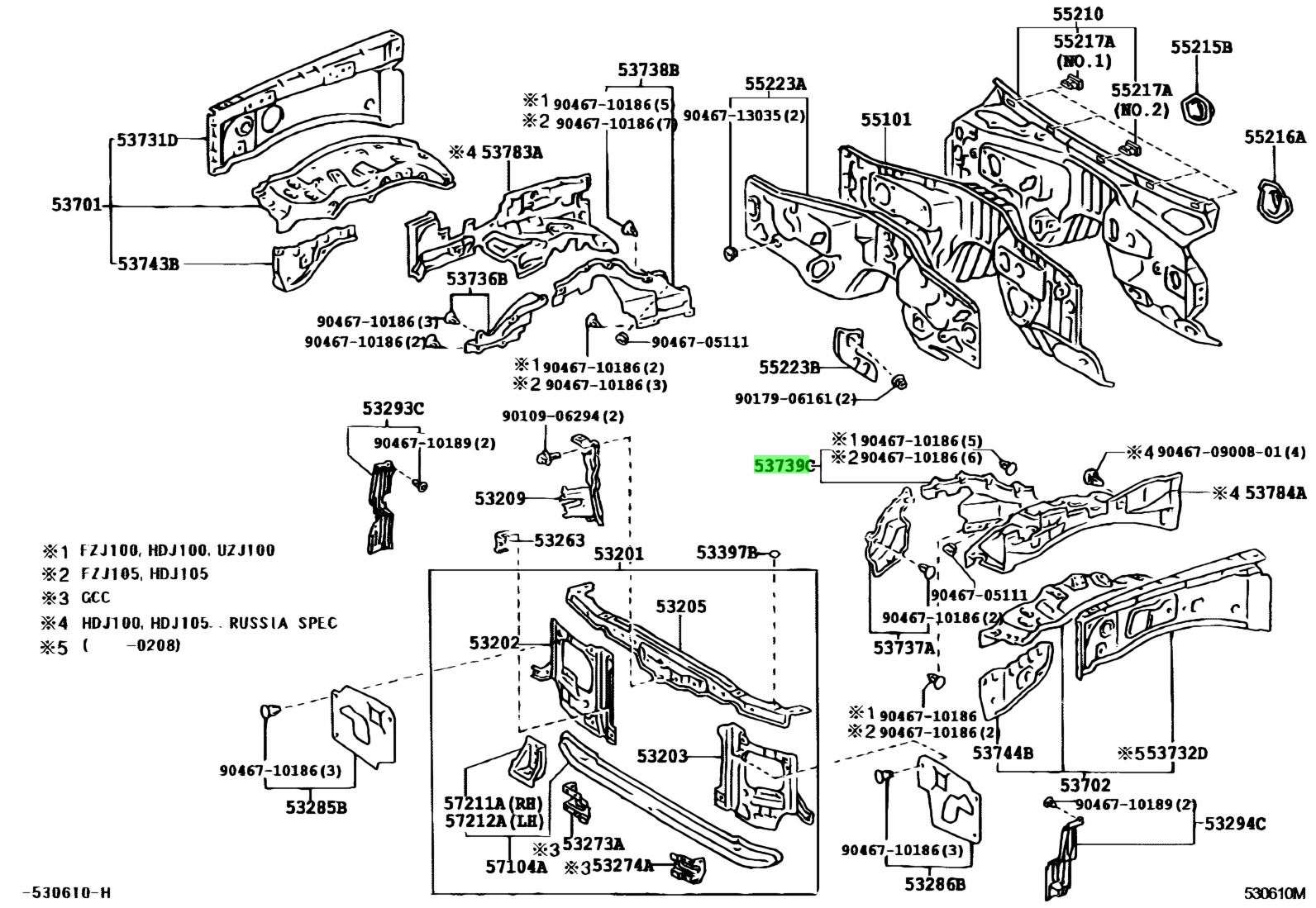 Buy Genuine Toyota 5373960030 (53739-60030) Seal, Front Fender
