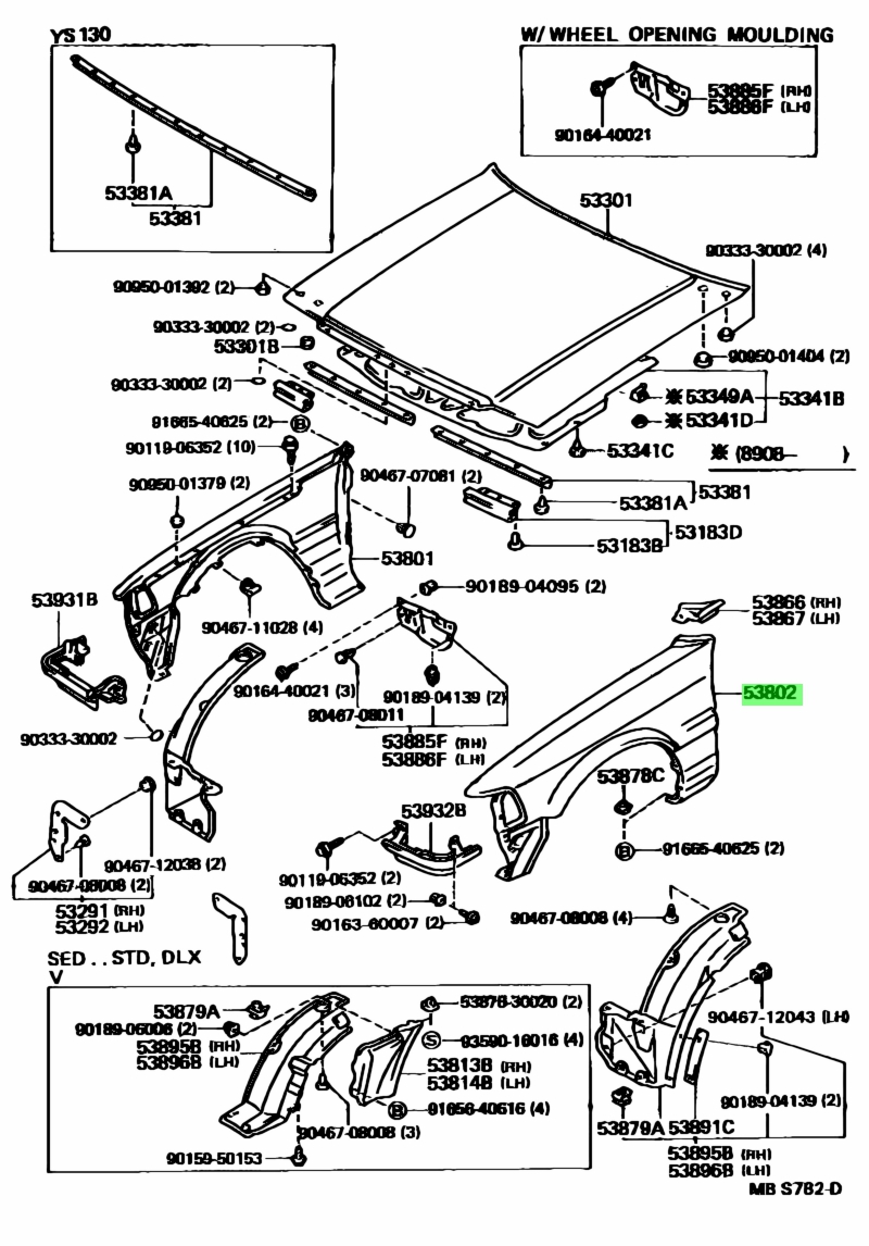 Toyota53802-3A440(538023A440)