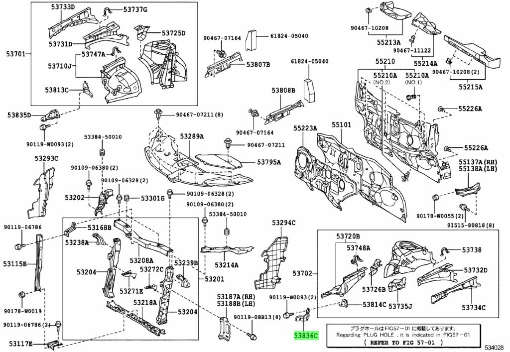 Buy Genuine Toyota 5380405020 (53804-05020) Bracket, Front Side Panel 