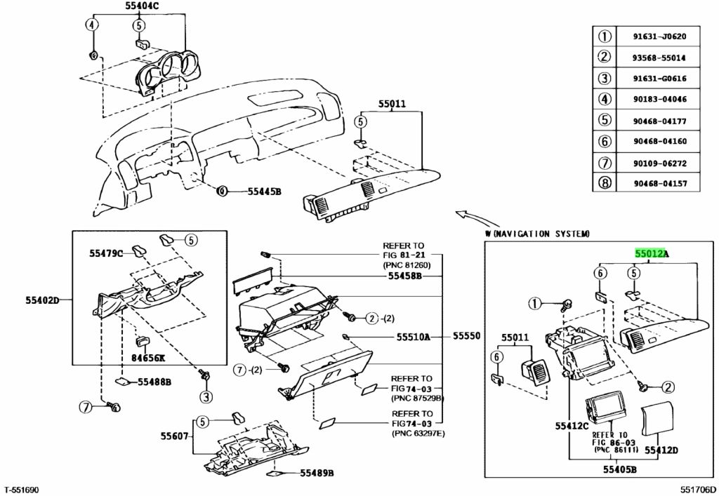 Buy Genuine Toyota 5501224070E2 (55012-24070-E2) Garnish Sub-Assy ...