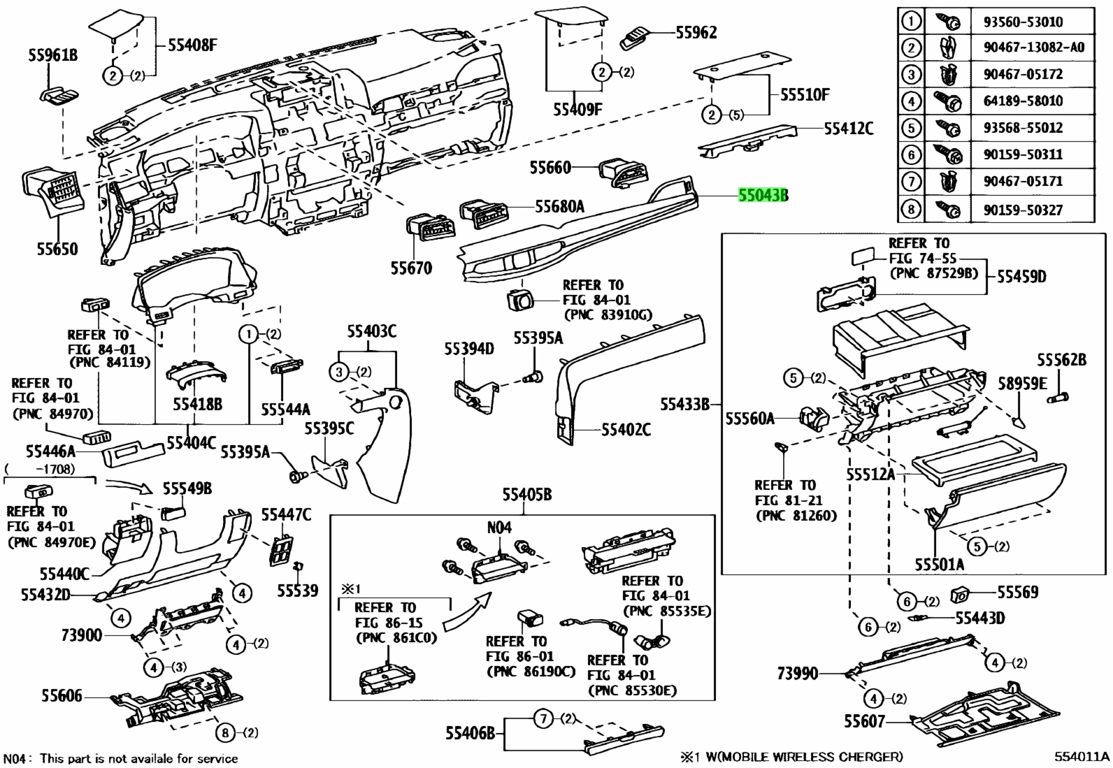 Toyota 5504360070C0 55043 60070 C0 Moulding Sub Assy toyota-5504360070c0-55043-60070-c0-moulding-sub-assy