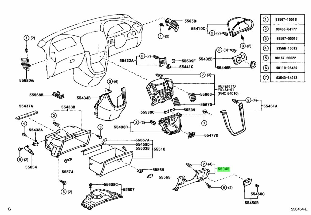 Buy Genuine Toyota 5504548011e0 (55045-48011-e0) Panel Sub-assy 