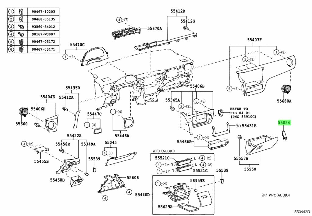 Toyota 55054 47010