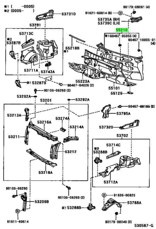 Купить Toyota 5521047030 (55210-47030) Insulator Assy, Dash Panel для ...