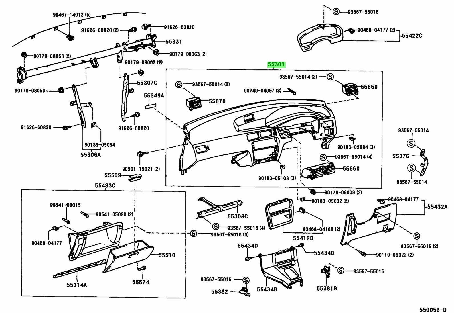 Buy Genuine Toyota 5530116120B0 55301 16120 B0 Panel Sub Assy 