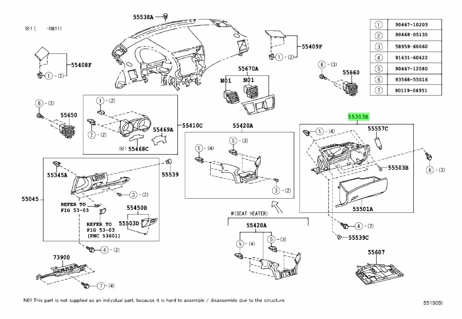 Buy Genuine Toyota 5530348150E0 (55303-48150-E0) Panel Sub-Assy ...