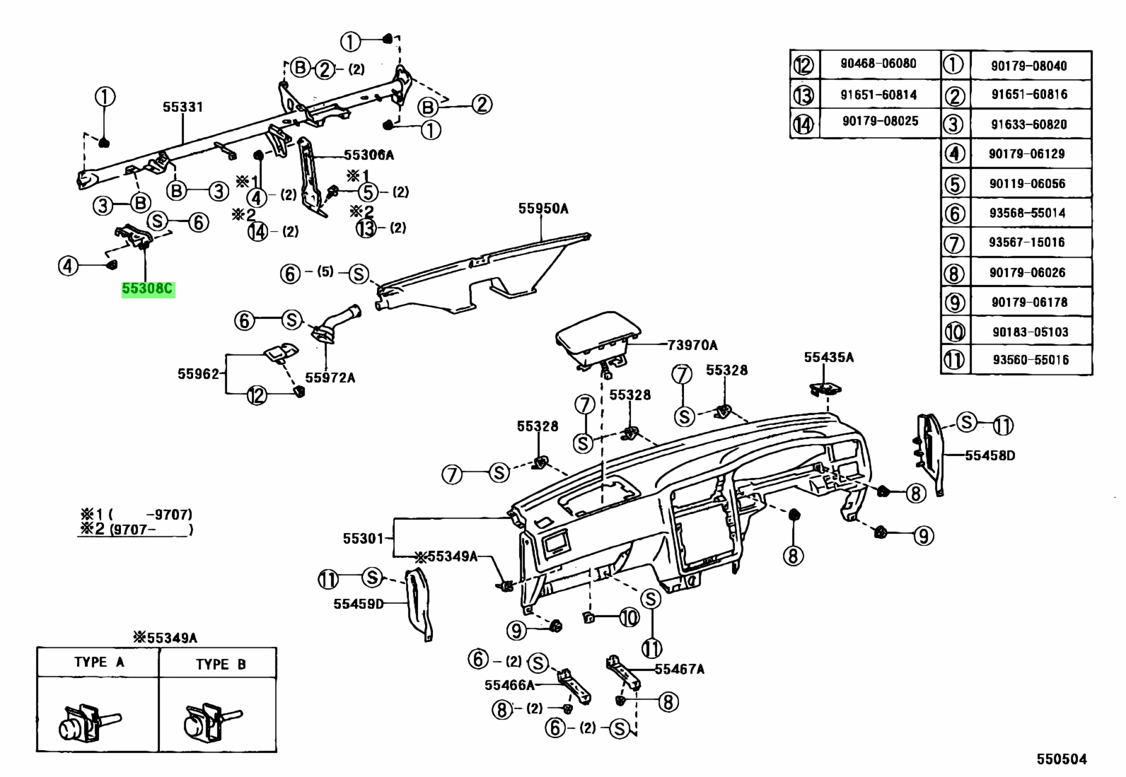 Купить Toyota 5530020030C0 (55300-20030-C0) Панель Приборов. Цены, быстрая доста