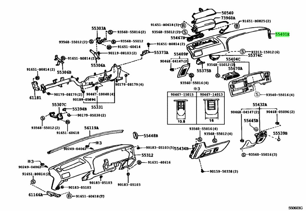 Buy Genuine Toyota J B J B Pad Sub Assy Instrument Panel Safety Prices