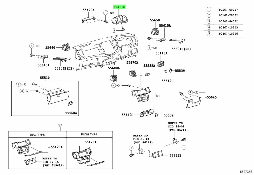 Buy Genuine Toyota 554110K090C0 (55411-0K090-C0) Panel, Instrument ...