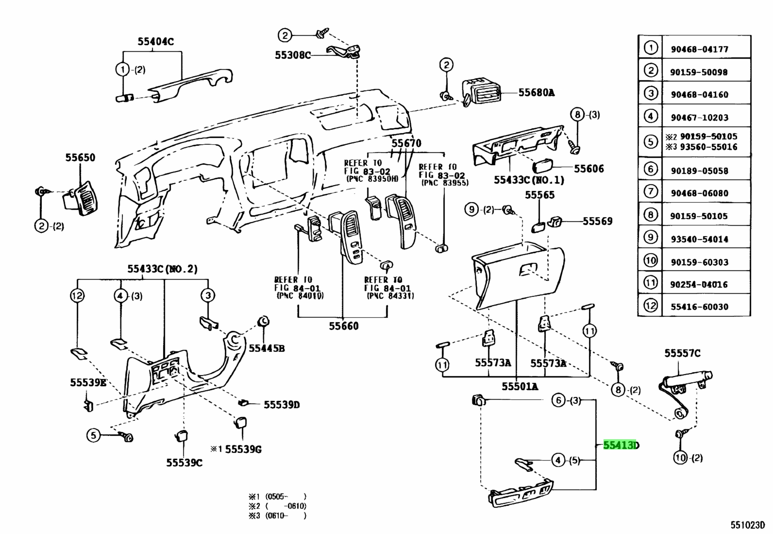 Buy Genuine Toyota 5541360160 (55413-60160) Panel, Instrument Cluster ...