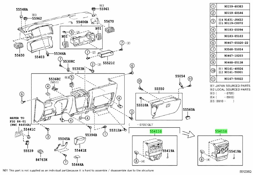 Buy Genuine Toyota 5542012360B0 (55420-12360-B0) Panel, Instrument ...