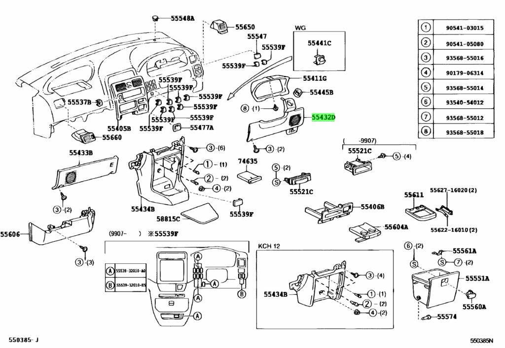 Buy Genuine Toyota 5543226050B0 (55432-26050-B0) Panel, Instrument ...